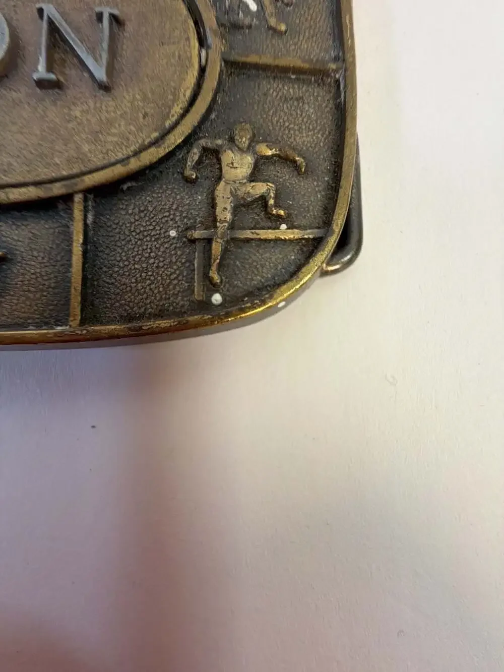Vintage‎ 1977 The Kinney Co Personalised RON Multi-Sport Brass Belt Buckle